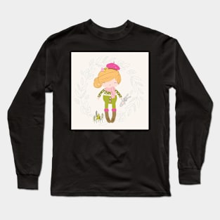 Winter French Girl Long Sleeve T-Shirt